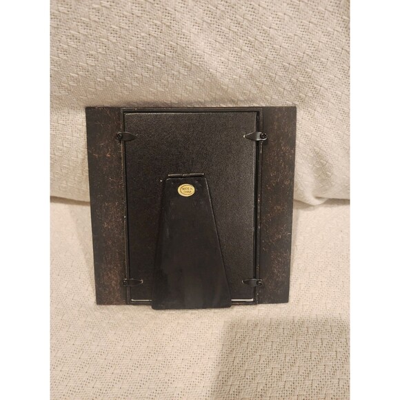 Asian Ornate Brown Frame Wooden Carved Portrait 6x6 Size 4x6 Picture - Picture 2 of 4